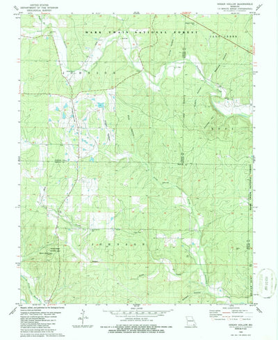 United States Geological Survey Hogan Hollow, MO (1980, 24000-Scale) digital map