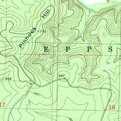 United States Geological Survey Hogan Hollow, MO (1980, 24000-Scale) digital map