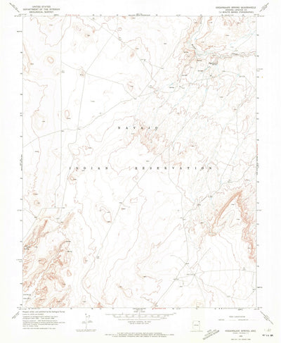 United States Geological Survey Hogansaani Spring, AZ (1968, 24000-Scale) digital map
