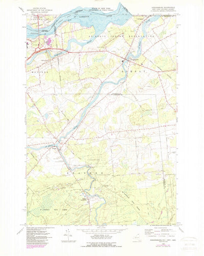 United States Geological Survey Hogansburg, NY (1964, 24000-Scale) digital map