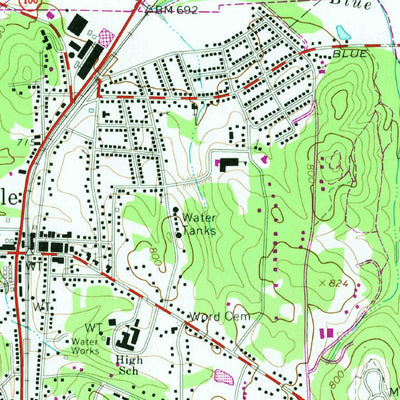 United States Geological Survey Hogansville, GA (1964, 24000-Scale) digital map