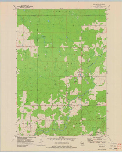 United States Geological Survey Hogarty, WI (1973, 24000-Scale) digital map