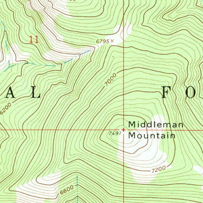 United States Geological Survey Hogback Mountain, MT (1962, 24000-Scale) digital map