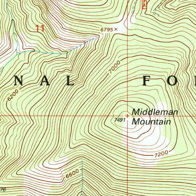 United States Geological Survey Hogback Mountain, MT (2001, 24000-Scale) digital map