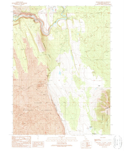 United States Geological Survey Hogback Ridge, CA (1990, 24000-Scale) digital map