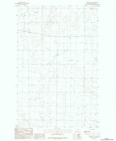 United States Geological Survey Hogeland SE, MT (1984, 24000-Scale) digital map