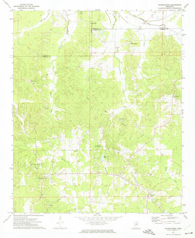 United States Geological Survey Hohenlinden, MS (1972, 24000-Scale) digital map