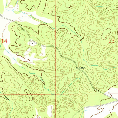 United States Geological Survey Hohenlinden, MS (1972, 24000-Scale) digital map