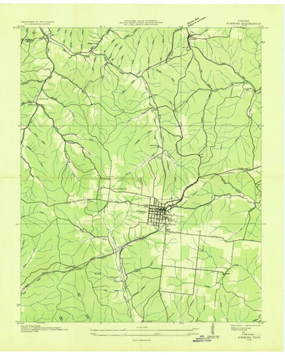 United States Geological Survey Hohenwald, TN (1936, 24000-Scale) digital map