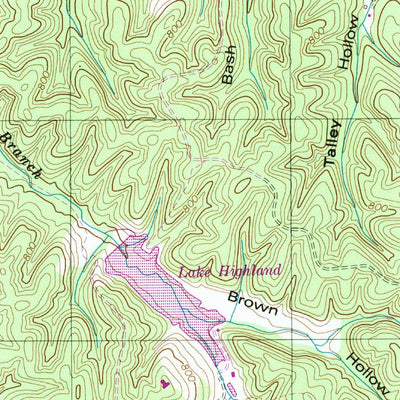 United States Geological Survey Hohenwald, TN (1951, 24000-Scale) digital map