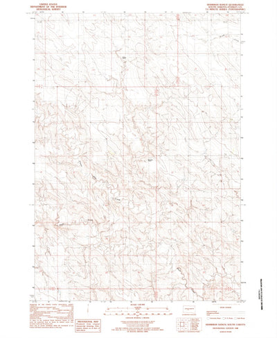 United States Geological Survey Hohrman Ranch, SD (1982, 24000-Scale) digital map