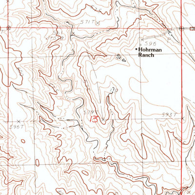 United States Geological Survey Hohrman Ranch, SD (1982, 24000-Scale) digital map