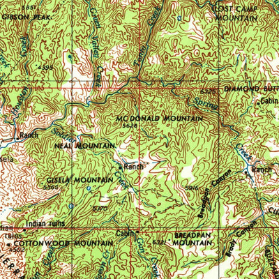 United States Geological Survey Holbrook, AZ (1954, 250000-Scale) digital map