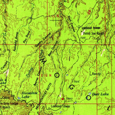 United States Geological Survey Holbrook, AZ (1958, 250000-Scale) digital map