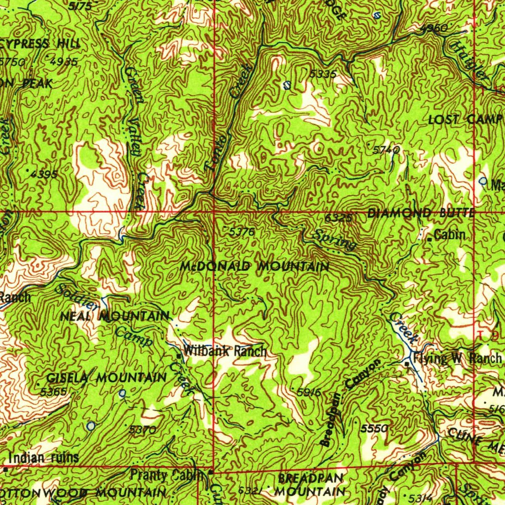 Holbrook, AZ (1958, 250000-Scale) Map by United States Geological ...