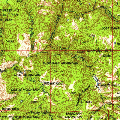 United States Geological Survey Holbrook, AZ (1958, 250000-Scale) digital map