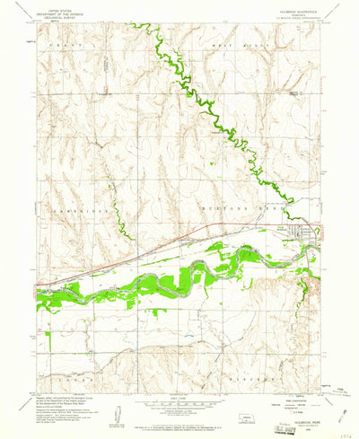 United States Geological Survey Holbrook, NE (1958, 24000-Scale) digital map