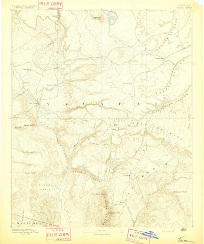 United States Geological Survey Holbrook W, AZ (1892, 250000-Scale) digital map