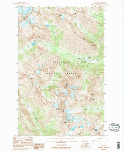 United States Geological Survey Holden, WA (1988, 24000-Scale) digital map