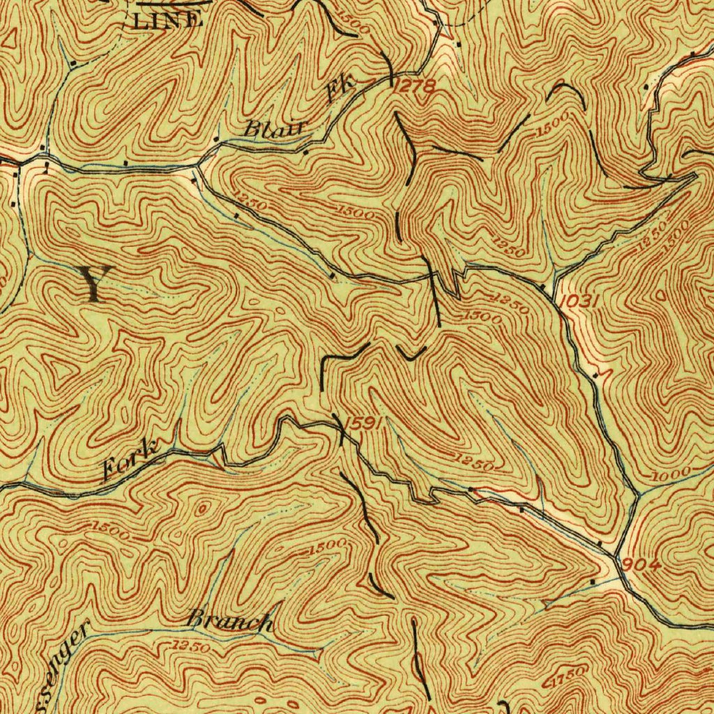 Holden, WV (1912, 62500Scale) Map by United States Geological Survey