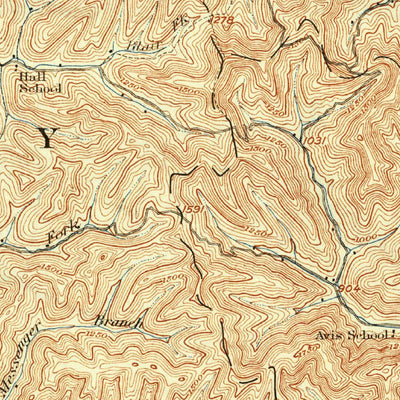 United States Geological Survey Holden, WV (1928, 62500-Scale) digital map