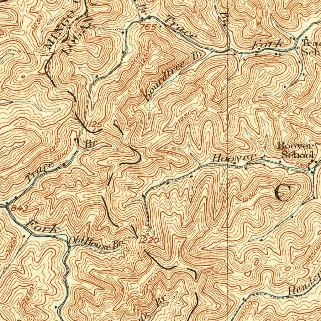 Holden, WV (1928, 62500Scale) Map by United States Geological Survey