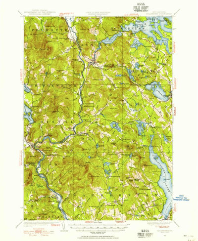 United States Geological Survey Holderness, NH (1925, 62500-Scale) digital map