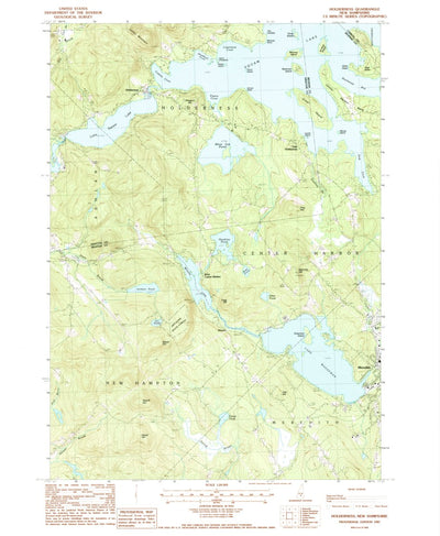 United States Geological Survey Holderness, NH (1987, 24000-Scale) digital map