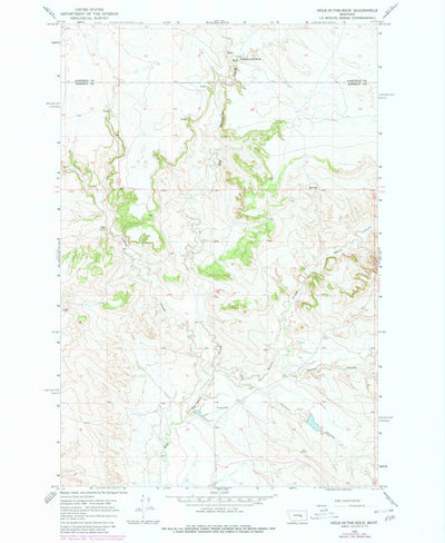 United States Geological Survey Hole-In-The-Rock, MT (1965, 24000-Scale) digital map