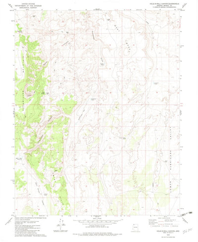 United States Geological Survey Hole-N-Wall Canyon, AZ (1979, 24000-Scale) digital map