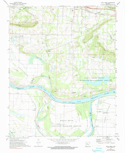 United States Geological Survey Holla Bend, AR (1972, 24000-Scale) digital map