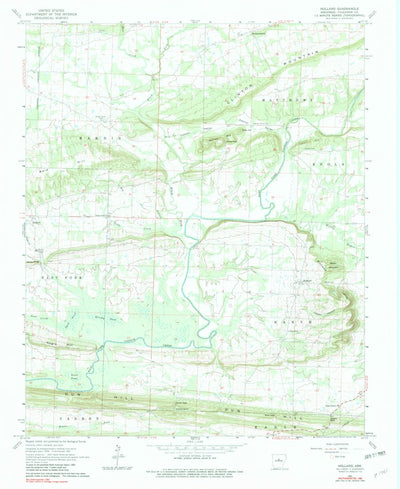 United States Geological Survey Holland, AR (1961, 24000-Scale) digital map