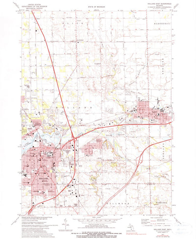 United States Geological Survey Holland East, MI (1972, 24000-Scale) digital map