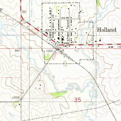 United States Geological Survey Holland, IA (1979, 24000-Scale) digital map