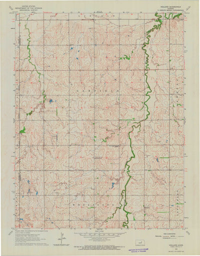 United States Geological Survey Holland, KS (1963, 24000-Scale) digital map