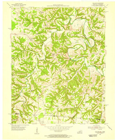 United States Geological Survey Holland, KY-TN (1954, 24000-Scale) digital map