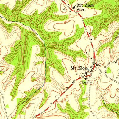 United States Geological Survey Holland, KY-TN (1954, 24000-Scale) digital map