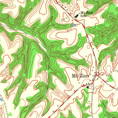 United States Geological Survey Holland, KY-TN (1965, 24000-Scale) digital map