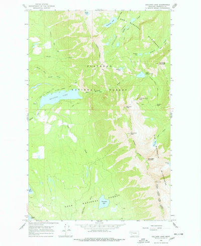 United States Geological Survey Holland Lake, MT (1965, 24000-Scale) digital map