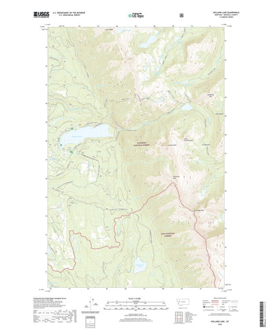 United States Geological Survey Holland Lake, MT (2020, 24000-Scale) digital map