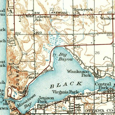 United States Geological Survey Holland, MI (1932, 62500-Scale) digital map