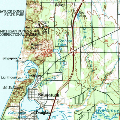 United States Geological Survey Holland, MI (1982, 100000-Scale) digital map