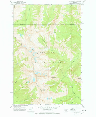 United States Geological Survey Holland Peak, MT (1965, 24000-Scale) digital map
