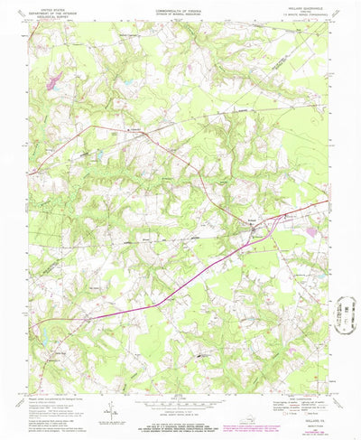 United States Geological Survey Holland, VA (1967, 24000-Scale) digital map