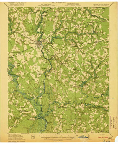 United States Geological Survey Holland, VA-NC (1920, 62500-Scale) digital map
