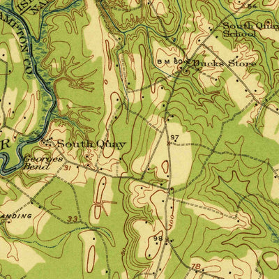 United States Geological Survey Holland, VA-NC (1920, 62500-Scale) digital map
