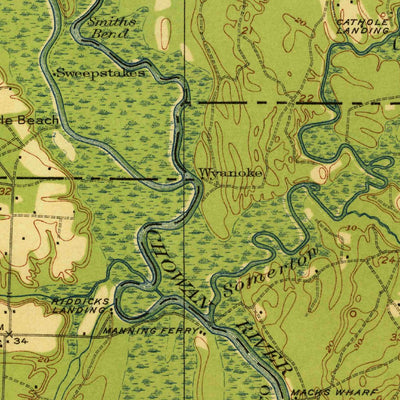 United States Geological Survey Holland, VA-NC (1920, 62500-Scale) digital map