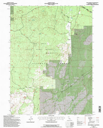 United States Geological Survey Hollenbeck, CA (1993, 24000-Scale) digital map
