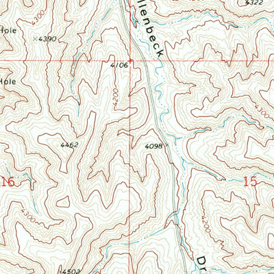 United States Geological Survey Hollenbeck Draw, MT-WY (1969, 24000-Scale) digital map