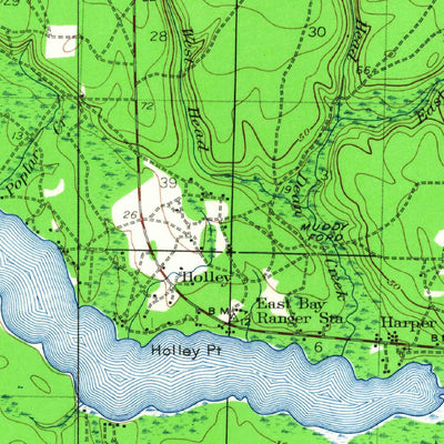 United States Geological Survey Holley, FL (1936, 62500-Scale) digital map